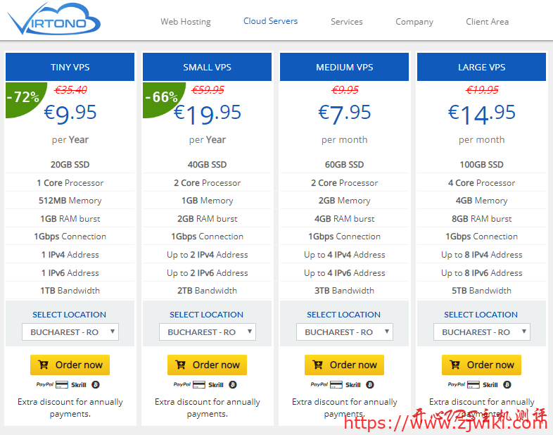Virtono - 春季特价促销,VPS最低二八折年付€9.95 Virtono – 春季特价促销,VPS最低二八折年付€9.95