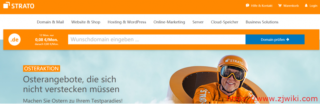 STRATO：€1/月/512MB内存/10GB SSD空间/不限流量/100Mbps端口/KVM/德国-主机阁