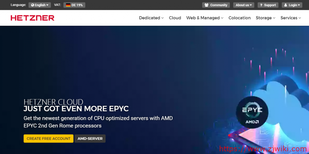 Hetzner:€4.15/月/AMD EPYC/2GB内存/40GB NVMe空间/20TB流量/1Gbps端口/KVM/德国/芬兰-主机阁