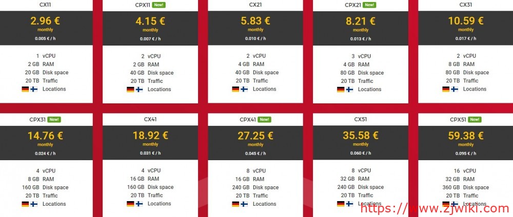 Hetzner:€4.15/月/AMD EPYC/2GB内存/40GB NVMe空间/20TB流量/1Gbps端口/KVM/德国/芬兰 Hetzner:€4.15/月/AMD EPYC/2GB内存/40GB NVMe空间/20TB流量/1Gbps端口/KVM/德国/芬兰