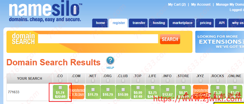 #优惠#Namesilo：CO域名注册5年仅需要7.7美元 免费隐私保护 附教程-主机阁