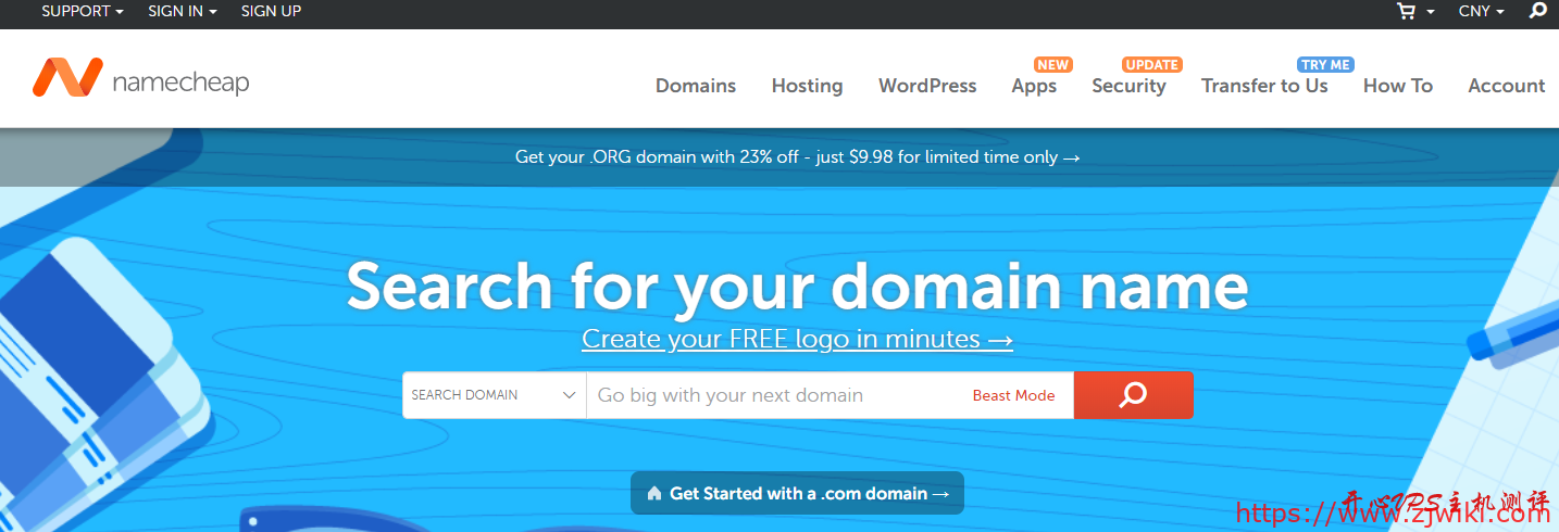 Namecheap注册com域名优惠46% 注册net域名优惠31%-主机阁