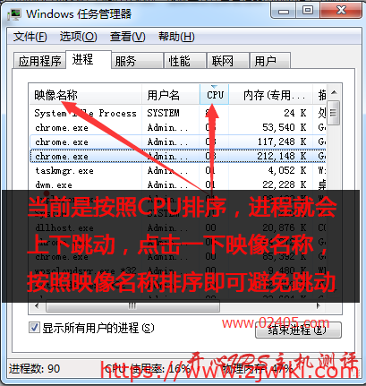 任务管理器中的进程上下跳动,进程列表总是变无法选中怎么办?-主机阁