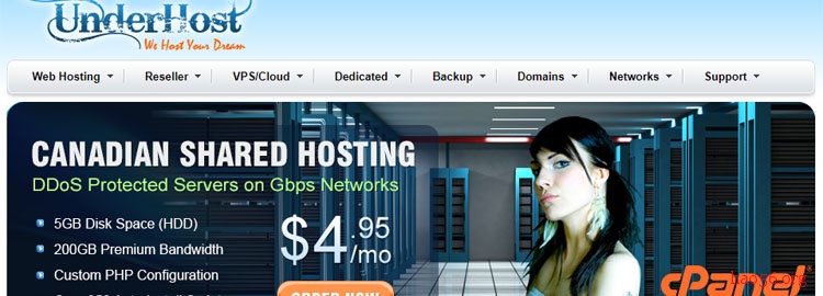 #无版权服务器#荷兰服务器 VPS underhost-主机阁