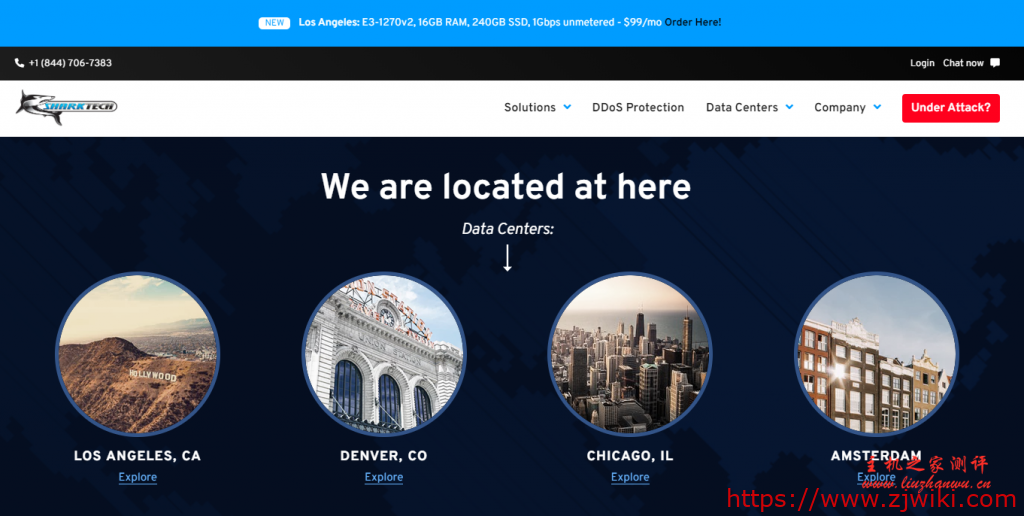 sharktech最新2020促销:美国洛杉矶10G/1G无限流量服务器$99/月起,全场vps终身55折,60G免费防御-主机阁