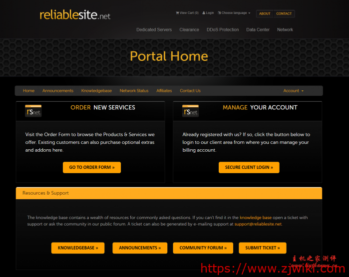 ReliableSite:$39/月/E3-1230v3/16GB内存/64GB SSD硬盘/DDOS/150TB流量/1Gbps端口/DDOS/纽约/迈阿密/洛杉矶-主机阁