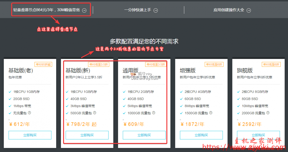 阿里云建站首选轻量应用服务器，香港节点30M峰值带宽¥864/3年，国内节点3M峰值低至1元/天、¥798/2年-主机阁