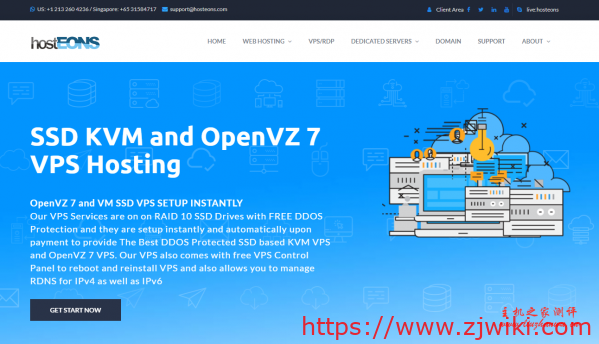 hosteons不限流量vps最新促销整理,100M带宽/20防御,月均$1起,最高终身五折叠加免费Win授权/Blesta授权/免费虚拟主机-主机阁