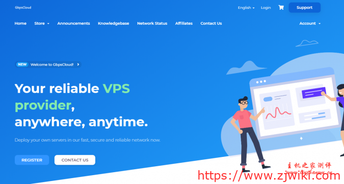 GbpsCloud:120元/月/512MB内存/10GB空间/100GB流量/10Mbps-200Mbps端口/KVM/无锡-日本/IEPL-主机阁