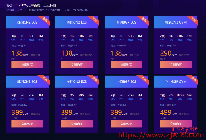 #618乐购#酷番云：CN2 ECS最低138元/年，高防服务器半价，香港物理服务器66折抢购