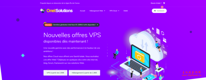 Onetsolutions:€2.99/月/2GB内存/50GB SSD空间/不限流量/100Mbps端口/DDOS/KVM/法国-主机阁