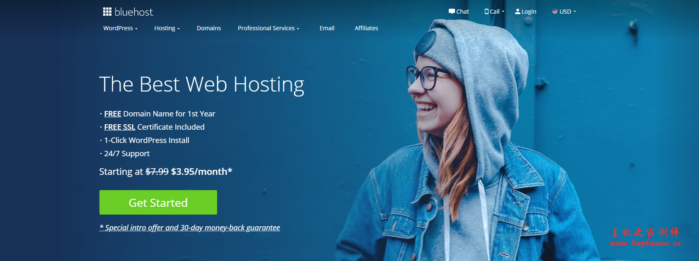 #推荐# bluehost:$19.99/月,OpenStack云服务器,2G内存/2核/30gSSD/1T流量-主机阁