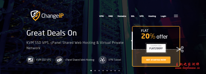 ChangeIP:洛杉矶鲨鱼KVM VPS,SSD硬盘,100Mbps带宽、不限流量,192MB内存,年付14美金-主机阁