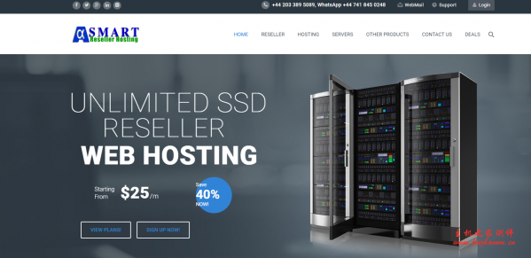 SmartResel:$16/年/10GB SSD空间/不限流量/1Gbps端口/新加坡/美国/德国/英国-主机阁