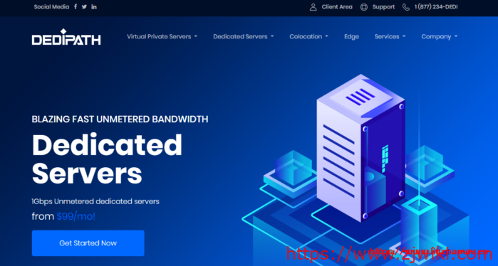 dedipath:1Gbps带宽不限流量VPS,5折优惠,低至$10/年,512M内存/1核10gSSD-主机阁