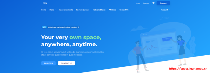 IYUN Global:10元/月/512MB内存/5GB SSD空间/不限流量/200Mbps-800Mbps端口/DDOS/KVM/洛杉矶-主机阁