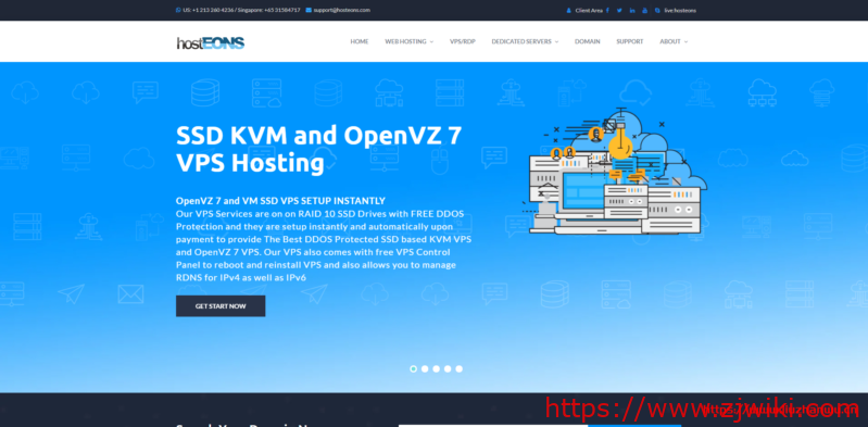 Hosteons:$14.7/年/512MB内存/10GB SSD空间/500GB流量/1Gbps端口/100Gbps DDOS防护/KVM/洛杉矶/拉斯维加斯/纽约等-主机阁