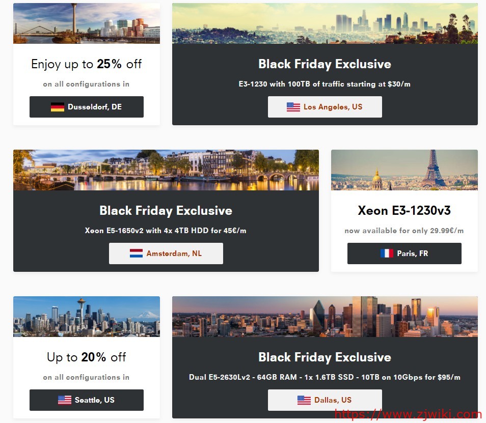 【黑五】OneProvider:洛杉矶/法国/西雅图等等独服优惠,力度还不错