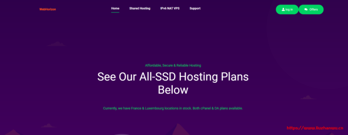 WebHorizon:£5.5/年/AMD EPYC/256MB内存/10GB空间/250GB流量/1Gbps端口/OpenVZ 7/KVM/新加坡/日本等-主机阁