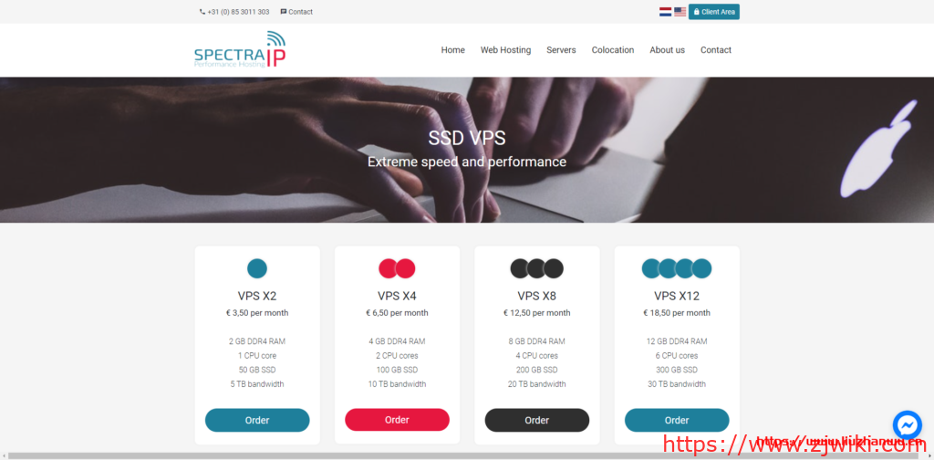spectraip:€3.5/月,荷兰VPS,2G内存(DDR4)/1核(Ryzen 9 3900X)/50gSSD/5T流量-主机阁