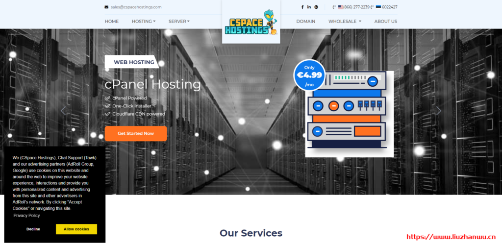 CSpace Hostings：€19.99/年/1GB内存/20GB SSD空间/2TB流量/4Gbps端口/KVM/爱沙尼亚-主机阁