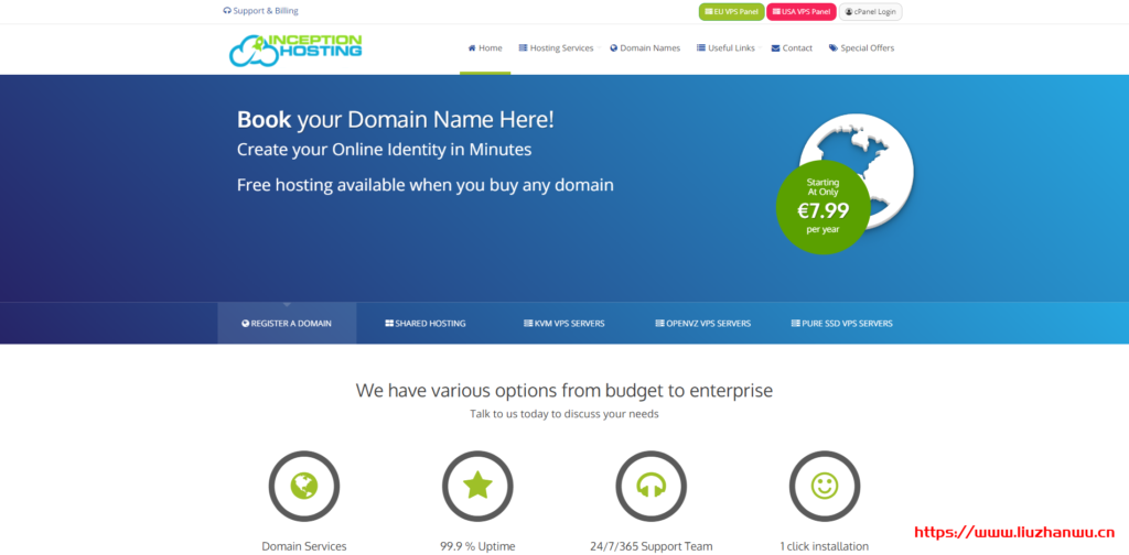 inceptionhosting:€15/年,英国VPS,1G内存/2核(e3-1270v6)/30gNVMe/1T流量,免费DirectAdmin授权