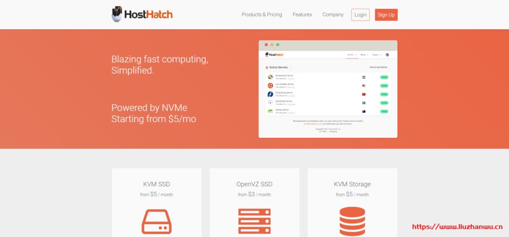 HostHatch：$2.5/月/2GB内存/10GB NVMe空间/500GB流量/1Gbps端口/KVM/香港/澳大利亚-主机阁