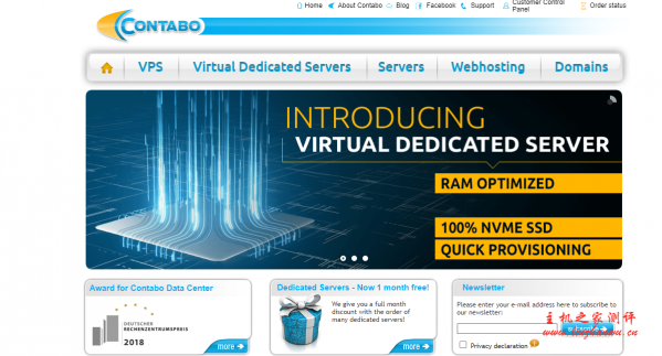 Contabo:€7.49/月/4核/8GB内存/200GB SSD空间/32TB流量/200Mbps-1000Mbps端口/KVM/新加坡-主机阁