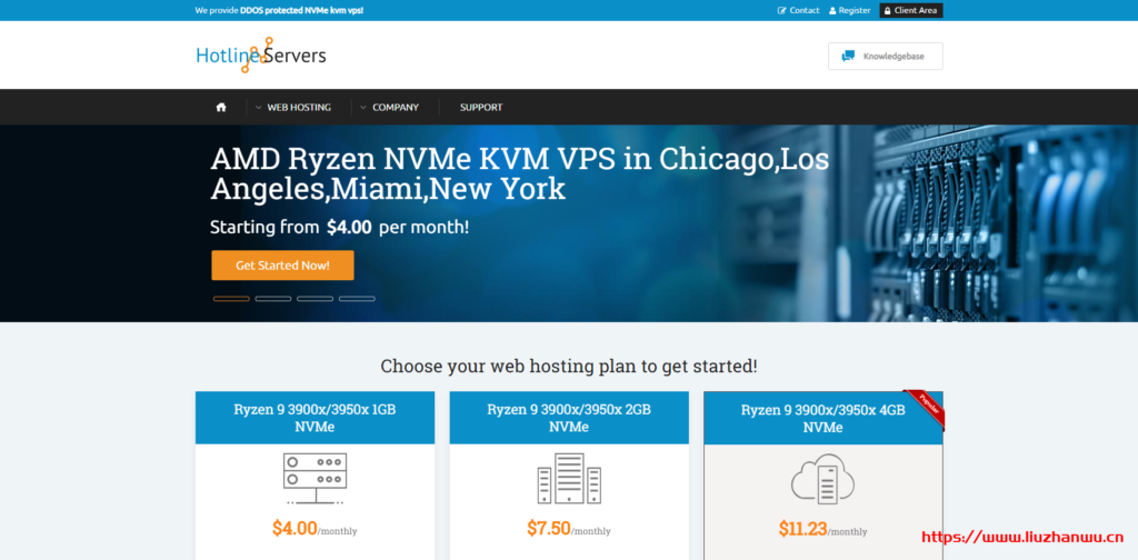 hotlineservers：$2/月/2核/512MB内存/500GB空间/5TB流量/1Gbps端口/KVM/洛杉矶/芝加哥/纽约/迈阿密-主机阁