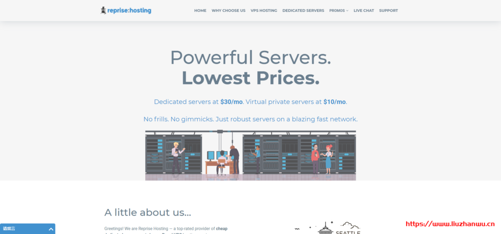 RepriseHosting西雅图独服:$24.95/月/L5640/16G内存/1TB硬盘/10TB月流量,免费升级1Gbps端口-主机阁