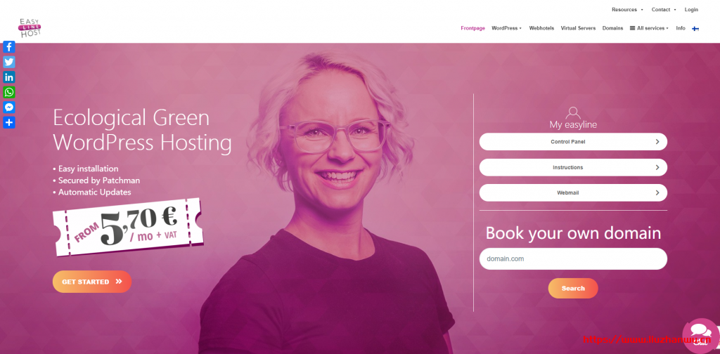 easylinehost芬兰VPS:芬兰原生IP,共享G口带宽,kvm虚拟,€5.95/月/1核/1G/25G SSD/1T流量