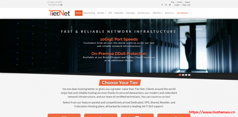 Tier.Net特价托管VPS:美国六地机房可选,G口带宽1TB月流量,1核4G内存50GB SSD硬盘8.99美元/月