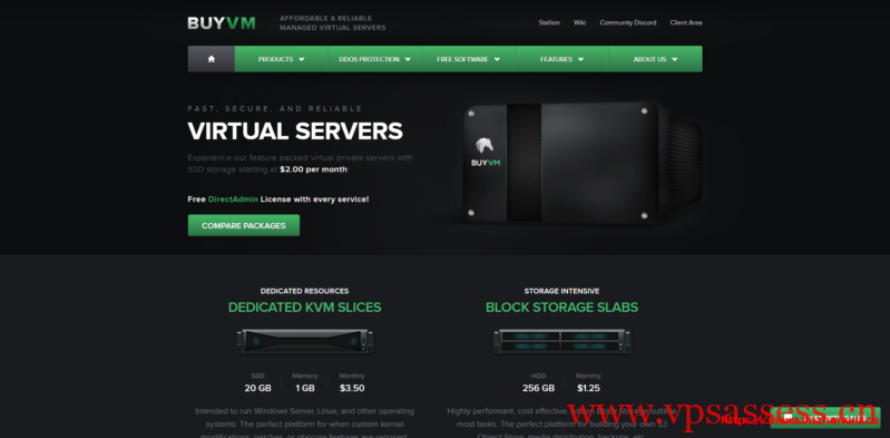 Buyvm：VPS/块存储补货通知/AMD Ryzen高性能VPS/1Gbps端口不限流量/免费DirectAdmin、Blesta、windows/$2起/月-主机阁