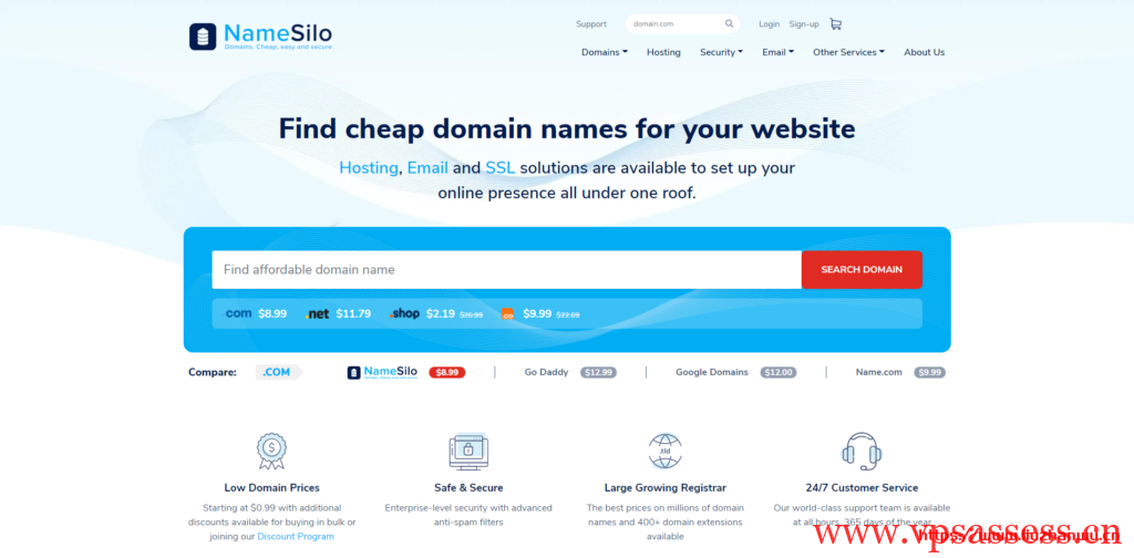 【NameSilo】注册局[Verisign]宣布.com域名自2021年9月1日起涨价，可在此之前按现有价格续费最多十年-主机阁