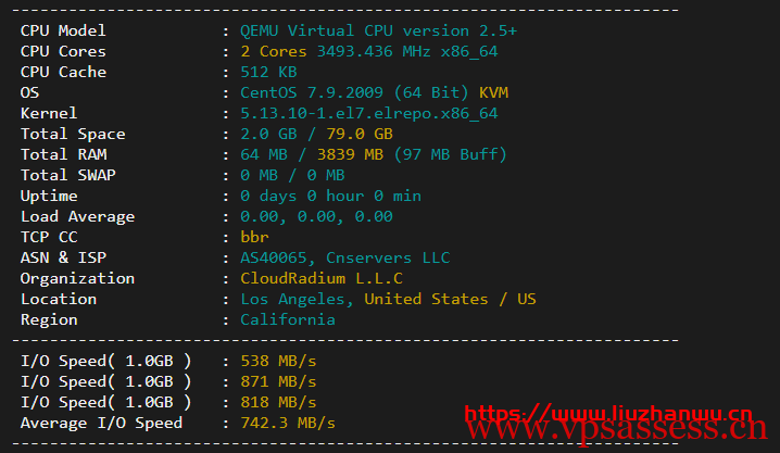 cloudpowerall：1核/2G/40G NVMe/2000G/10Mbps/洛杉矶三网CN2 GIA/月付$9.99 新出特价套餐，附测评