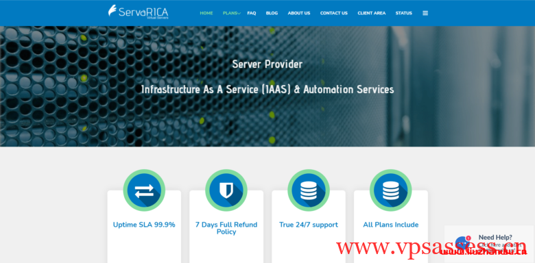 servaRICA:$72/年/2核/3GB内存/2TB空间/不限流量/100Mbps端口/Xen/加拿大vps