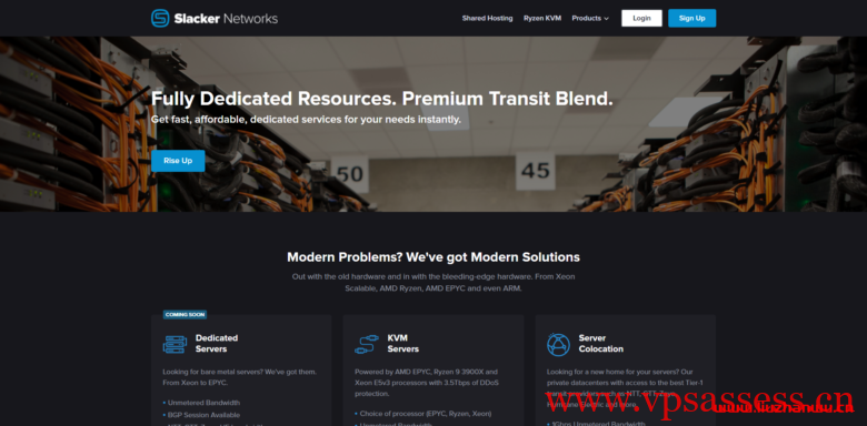 Slacker Networks：[email protected]  Ryzen 9 3900X/1GB内存/10GB NVMe空间/不限流量/5Gbps端口/KVM/加拿大