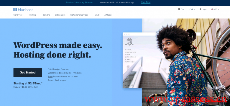 BlueHost ：美国VPS云主机2GB内存2TB流量20GB固态硬盘 月49元