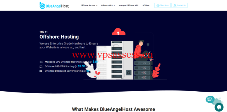 blueangelhost：保加利亚专业离岸主机，无视版权投诉，免费100G DDOS防护，KVM VPS $8.99起-主机阁