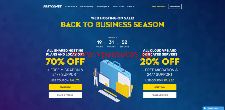 FastComet：日本主机/美国等全球10大数据中心cPanel共享主机/外贸主机年付低至35刀，赠送免费域名转入-主机阁