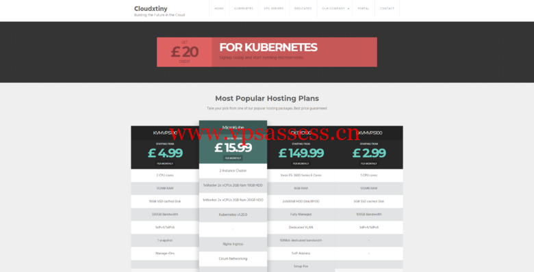 Cloudxtiny:英国vps,1核/512MB内存/5GB硬盘/100GB流量/1Gbps端口,£1.5/月起-主机阁