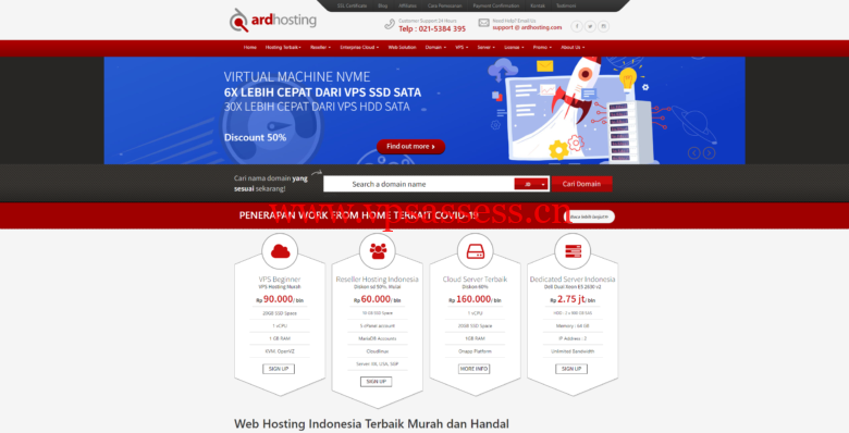 ArdHosting：印度尼西亚VPS，限时免安装费，12.6美元/月起，无限流量-主机阁