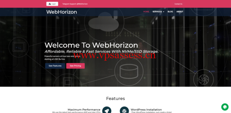 WebHorizon：日本vps/新加坡vps，2核/4GB内存/80GB NVMe硬盘/2TB流量/1Gbps端口，$5/月起