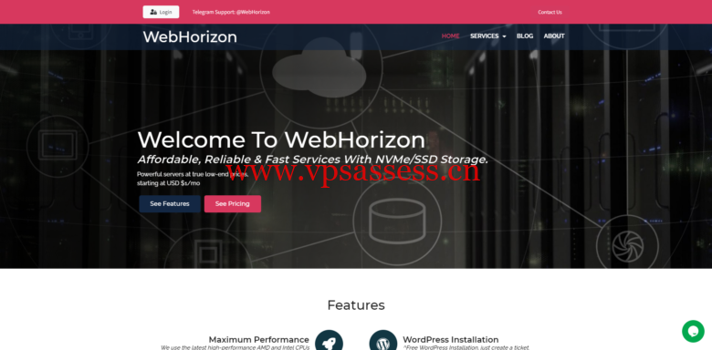 WebHorizon:日本vps/新加坡vps,2核/4GB内存/80GB NVMe硬盘/2TB流量/1Gbps端口,$5/月起-主机阁
