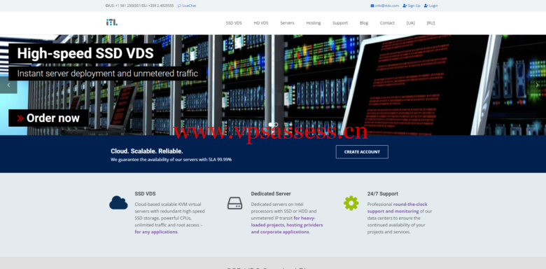 ITLDC:黑色星期五,新加坡vps/洛杉矶vps/荷兰vps/德国vps/乌克兰vps/捷克vps/瑞士vps,1核/1GB内存/10GB SSD空间/不限流量/100Mbps端口,€16.49/年-主机阁