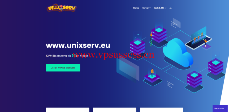 UnixServ：荷兰vps/荷兰独立服务器，AMD Ryzen 9@1核/1GB内存/10GB NVMe空间/不限流量/2Gbps端口，€2/月，AMD Ryzen独立服务器月付€95.00起-主机阁