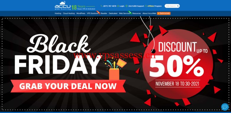 #黑五#accuwebhosting:首购丹佛机房终身50%的折扣,月付$3.8起-主机阁