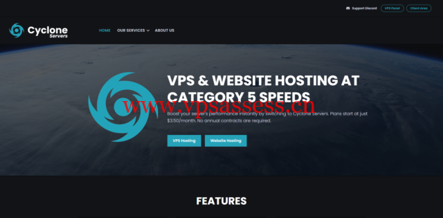 CycloneServers：美国便宜vps，4核/4GB内存/55GB SSD硬盘/2TB流量/1Gbps端口，$5/月起-主机阁