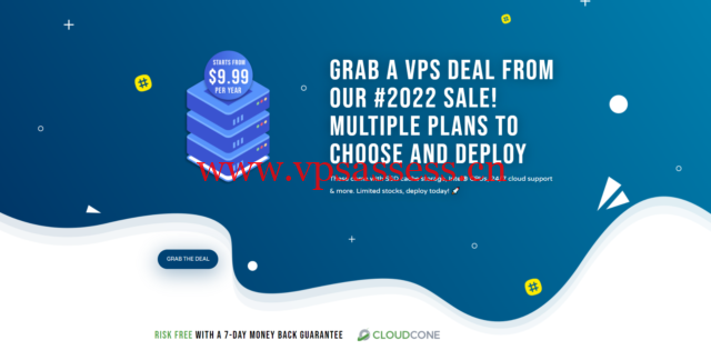 CloudCone：便宜美国vps，洛杉矶机房，1核/512MB内存/20GB硬盘/2TB流量/1Gbps端口，$9.99/年