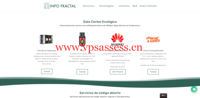 infofractal:智利vps,1核/512MB内存/40GB硬盘/1TB流量/250Mbps端口,$4/月